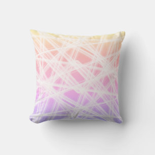 fun abstract modern pink and purple geometric art throw pillow