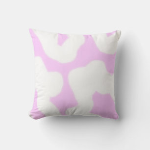 fun abstract modern pink white bold artistic throw pillow