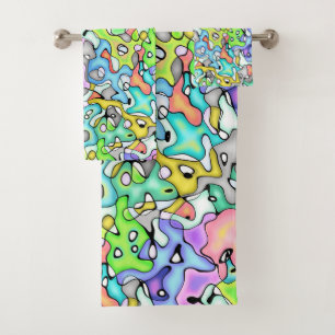 Fun Abstract Multicolor Bath Towel Set