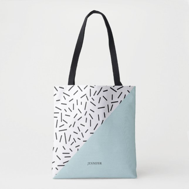 Fun Abstract Pattern Personalized Tote Bag (Front)