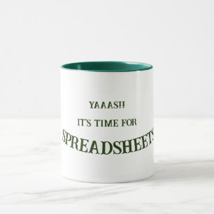 Fun Accountant Data Analyst Happy Spreadsheet Tea  Mug