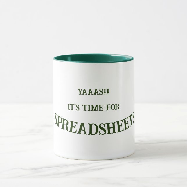 Fun Accountant Data Analyst Happy Spreadsheet Tea  Mug (Center)