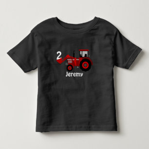 Fun Age and Name Birthday Tractor Toddler T-shirt