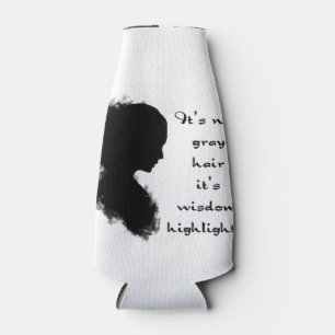 Fun Age "Over the Hill" Quote Wisdom Highlights Bottle Cooler