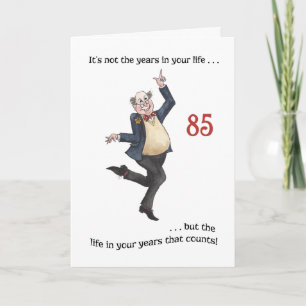 Fun Age-specific 85th Birthday Card for a Man