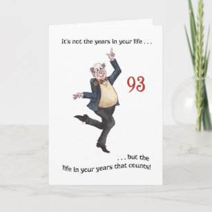 Fun Age-specific 93rd Birthday Card for a Man