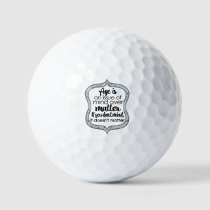 Fun Aging Pun 50th, 60th, 70th Birthday Gift Golf Balls