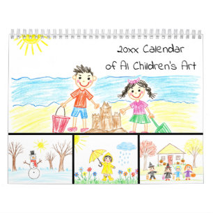 Fun AI Children's Art Colored Images Calendar