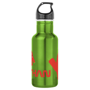 Fun alien named green orange kids 532 ml water bottle