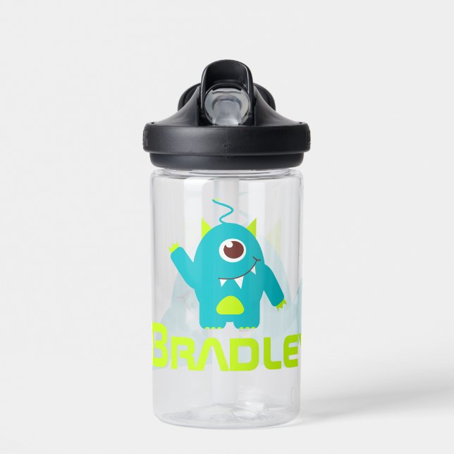 Fun alien named liberty kids water bottle (Front)