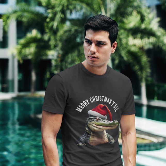 Fun Alligator in Santa Hat  T-Shirt (Creator Uploaded)