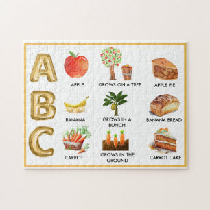 Fun Alphabet ABC's Personalized Name Jigsaw Puzzle
