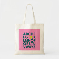 Fun Alphabet Typography in Pink