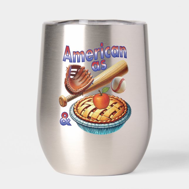 Fun American as Baseball & Apple Pie  (Back)