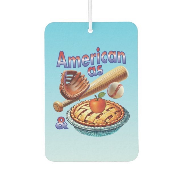 Fun American as Baseball & Apple Pie  Air Freshener (Front)