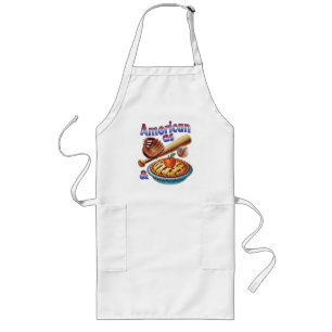 Fun American as Baseball & Apple Pie  Long Apron