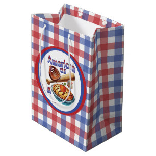 Fun American as Baseball & Apple Pie Medium Gift Bag