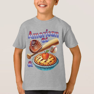 Fun American as Baseball & Apple Pie  T-Shirt