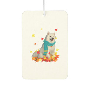Fun American Eskimo Thanksgiving Autumn Dog Lover Air Freshener
