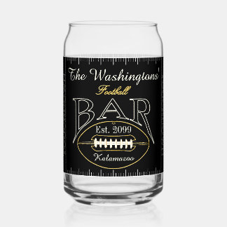 Fun American Football Bar Drinkware Beer Can Glass