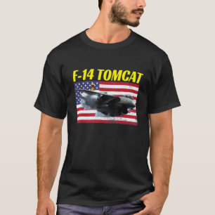 Fun American Naval Aviation F 14 Tomcat In Action T-Shirt