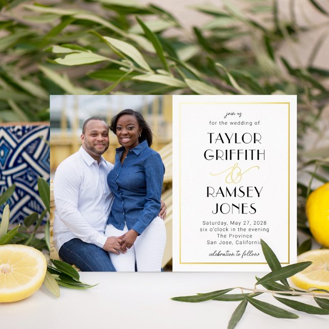 Fun Ampersand FOIL Editable Colour Photo Wedding (Creator Uploaded)
