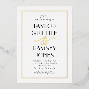 Fun Ampersand FOIL Editable Colour Wedding