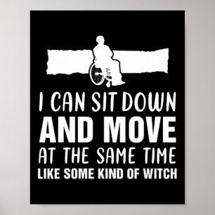 Fun Amputee People in Wheelchair Handicap Person D Poster
