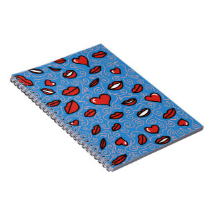 Fun and Bold Lips Pattern Notebook