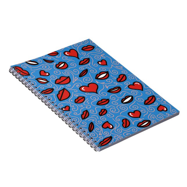 Fun and Bold Lips Pattern Notebook (Right Side)