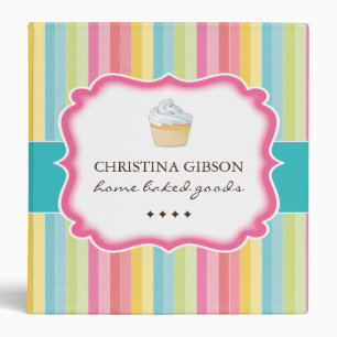 Fun and Bright Cupcake Binder