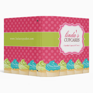 Fun and Bright Cupcake Binder