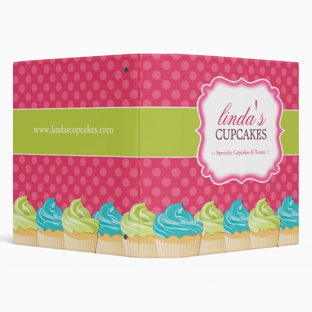 Fun and Bright Cupcake Binder (Background)