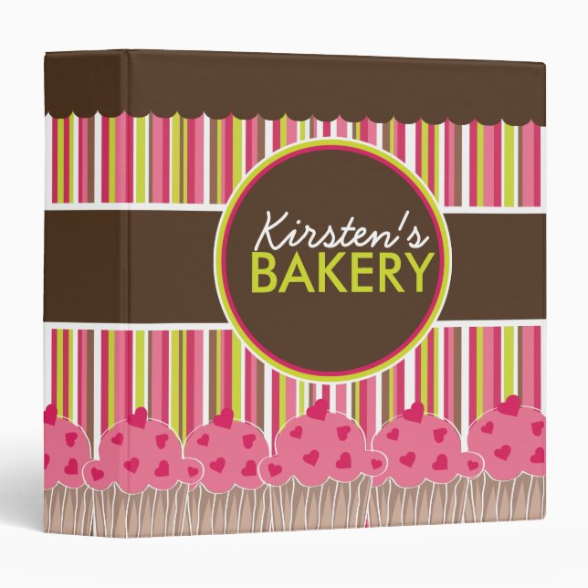 Fun and Bright Cupcake Binder (Front/Spine)