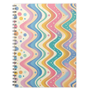 Fun and Bright Hand-Drawn Chevron Art Notebook