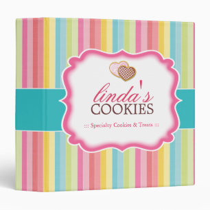 Fun and Bright Heart Cookies Binder