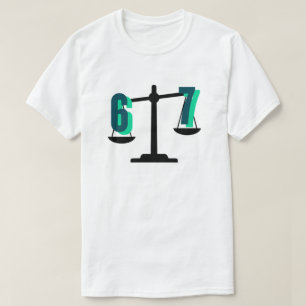 Fun and Catchy "6-7" Weighing Scale T-Shirt