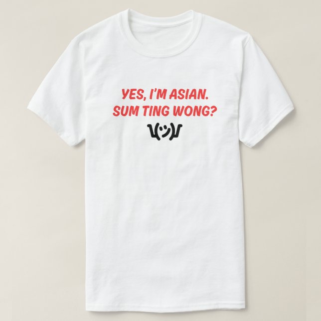 Fun and Catchy "Sum Ting Wong" T-Shirt (Design Front)