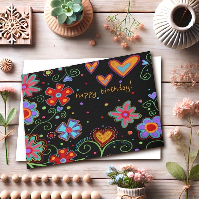 Fun and Colourful Happy Birthday “Inspirivity” Card (Creator Uploaded)