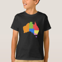 Fun and Colourful Rainbow Map of Australia