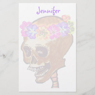 Fun and Colourful Skull stationery