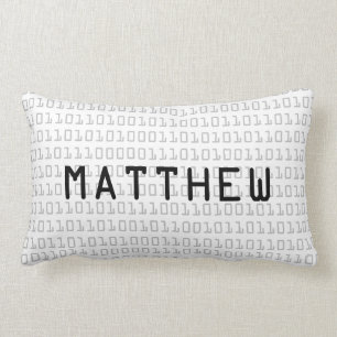 Fun and Cool Binary Code Personalized Lumbar Pillow
