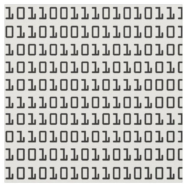 Fun and Cool Computer Binary Code Pattern Fabric (Close Up)