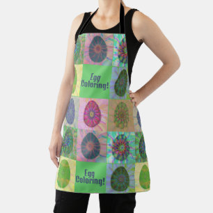 Fun and Cute Colourful Abstract Easter Egg Colouri Apron