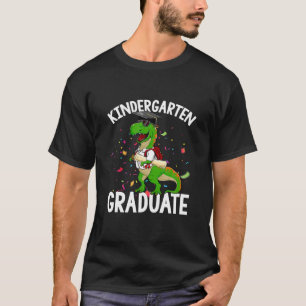 Fun And Cute Dinosaur Graduating From Kindergarten T-Shirt