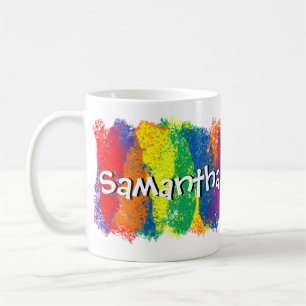 Fun and Cute Rainbow of Colours Personalized Coffee Mug