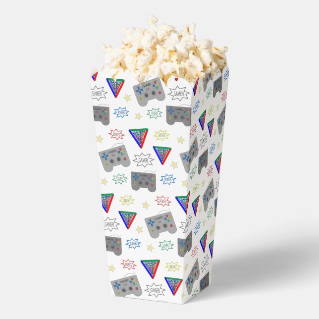 Fun and Fancy 3 System Gamer Popcorn  Favor Box (Popped)