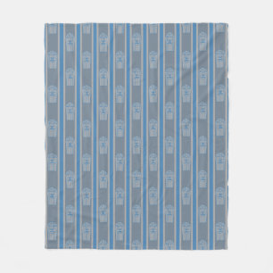 Fun and Fancy Blue Grey Popcorn Fleece Blanket