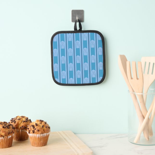 Fun and Fancy Blue Popcorn Pot Holder (Insitu(Hanging))