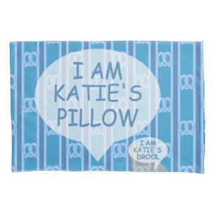 Fun and Fancy Blue Pretzel Pillowcase